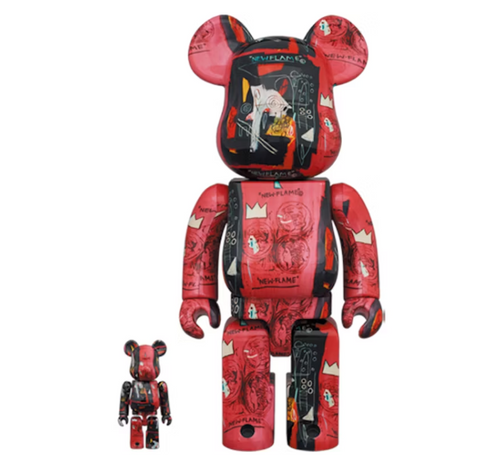Bearbrick Andy Warhol x JEAN-MICHEL BASQUIAT #1 100% & 400% Set