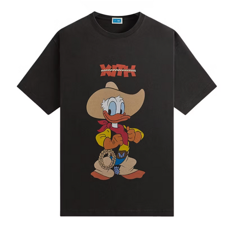 Kith Disney Donald Duck Cowboy Vintage Tee Black