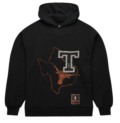 Travis Scott x Mitchell & Ness Texas Longhorns Overlap Pullover Hoodie Black
